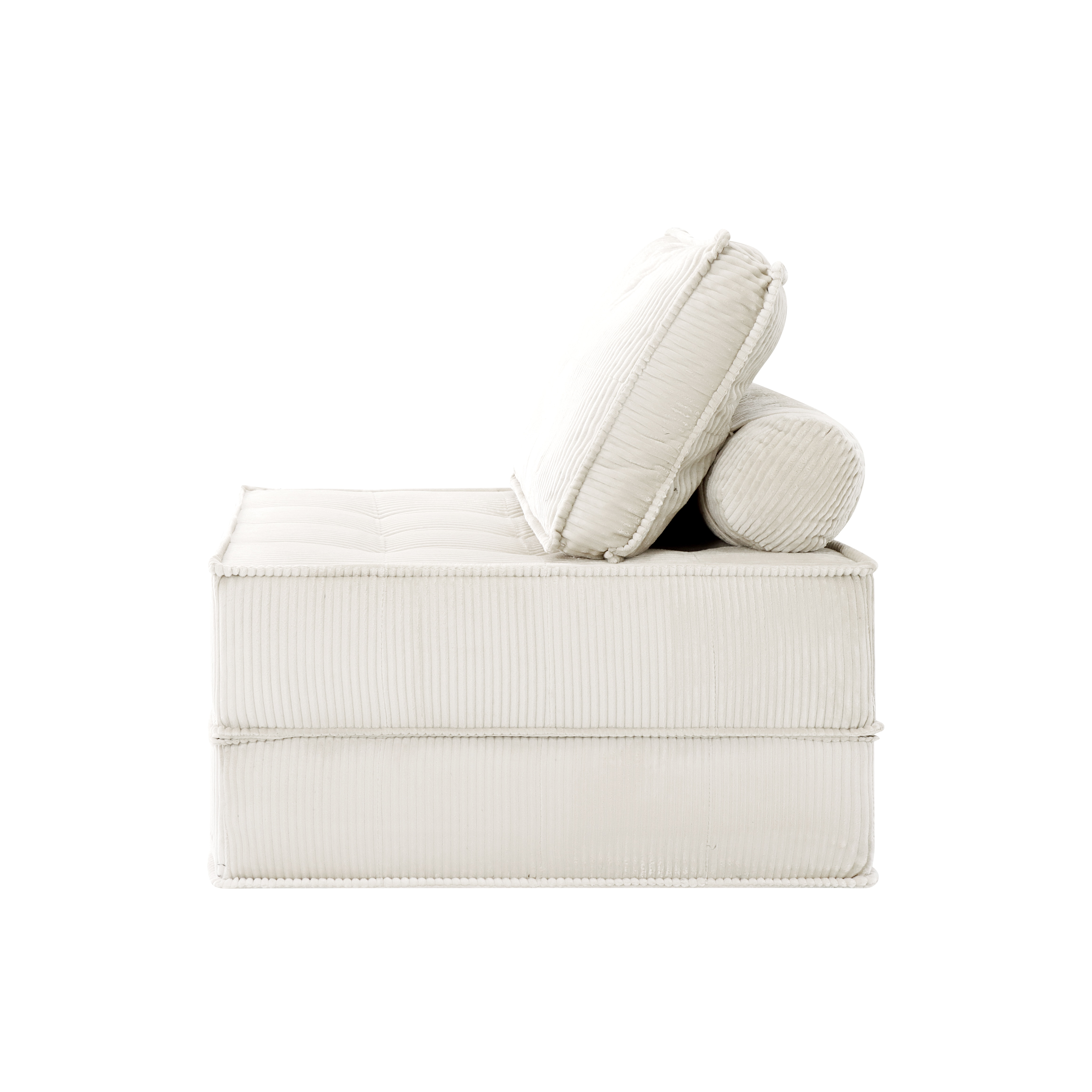 66.9 Inch Modular Sofa, Single Seater, Double-layer Multi-combination, Skin-friendly Fabric, DIY Suitable For Living Rooms, Study Rooms, Bedrooms, And Other Spaces. WHITE_maomaolike.com